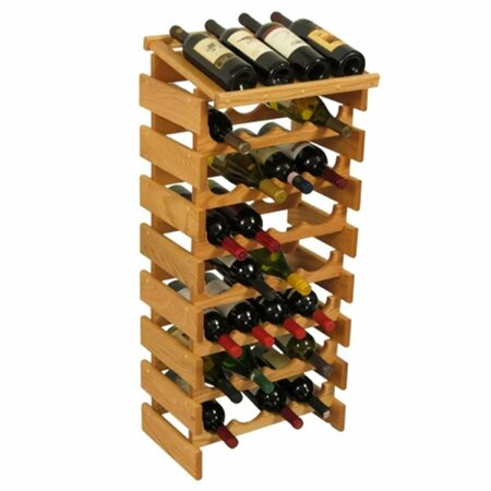 RAZOREDGE 32 Bottle Dakota Wine Rack with Display Top - Light Oak RA3256130